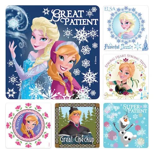Disney Frozen Dental Stickers, Assorted 2.5" Square, 100/Roll, PS591 thumbnail 2