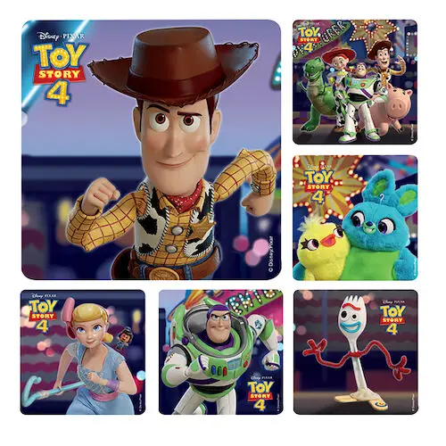 Sherman Specialty Disney Pixar Toy Story 4 Stickers, 2.5" Assorted Designs, 100/Roll, PS680 thumbnail 2