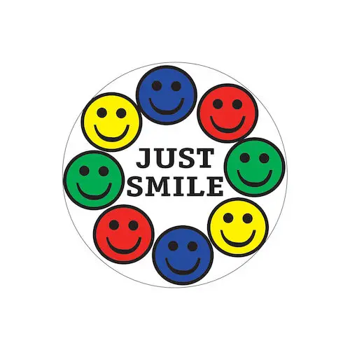 Just Smile Dental Stickers, 2" Round, 100 per Roll, PS119 thumbnail 2