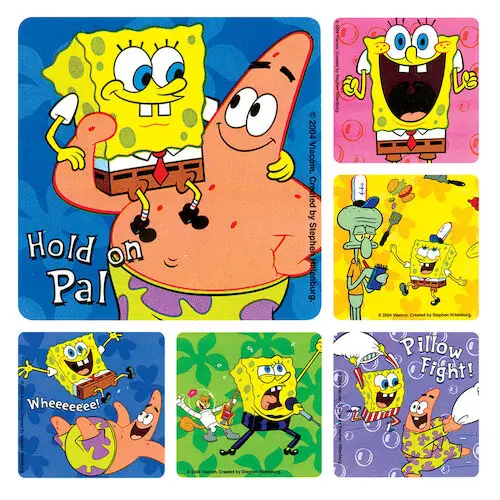 SpongeBob Stickers, 2.5" Assorted Designs, 100 per Roll, PS269 thumbnail 2
