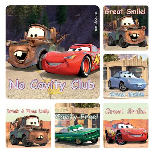Disney Cars Dental Stickers, 2.5" Assorted Designs, 100/Roll, PS422 thumbnail 2