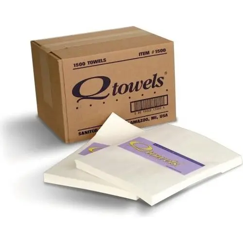 Qtowels® Paper Hand Towels, 9" x 12", White, 1500/Case thumbnail 5