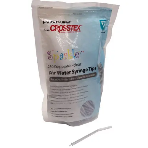 Crosstex Sparkle Disposable Air/Water Syringe Tips, Clear, 250/Bag, BCSAWSCL thumbnail 9