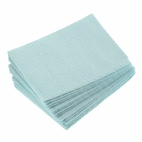 Crosstex Econoback Patient Bibs, 2-Ply Paper/1-Ply Poly, 13" x 19", Blue, 500/Case, WEXBL thumbnail 6