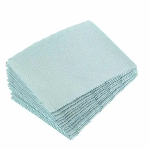 Crosstex Polyback Patient Towels/Bibs, 3-Ply Tissue with 1-Ply Poly, Blue, 13" x 19" (48 x 33 cm), 500/Case, WPXBL thumbnail 7