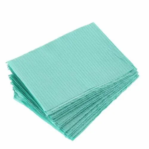 Crosstex Econoback Aqua Patient Bibs, 2-Ply Paper/1-Ply Poly, 13" x 19", 500/Case, WEXAQ thumbnail 4