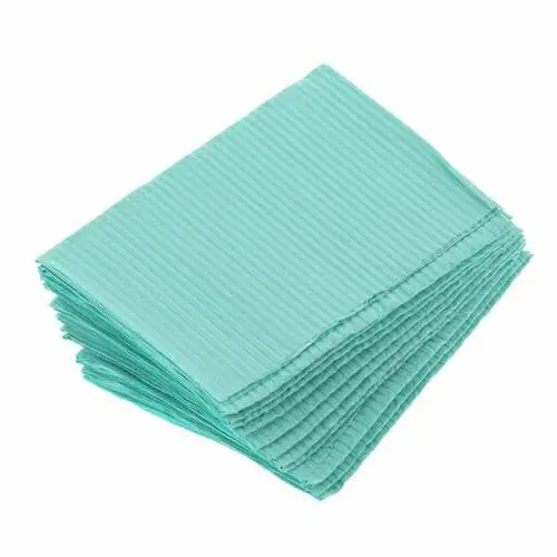 Crosstex PolyBack Patient Bibs, 3-Ply (Tissue/Poly), 13" x 19", Aqua, 500/Case, WPXAQ thumbnail 5