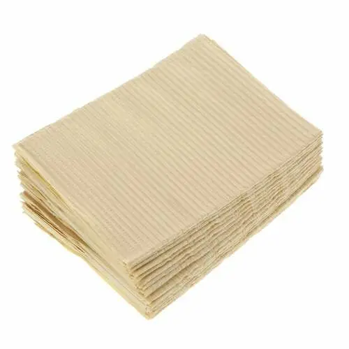Crosstex PolyBack Patient Towels/Bibs, 3-Ply Tissue/1-Ply Poly, 13" x 19", Beige, 500/Case, WPXBG thumbnail 4