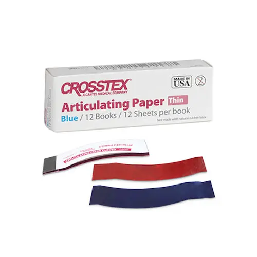 Crosstex Thin Blue Articulating Paper, 0.0028" (71 Microns), 12 Books of 12 Sheets (144 Sheets/Box) thumbnail 3