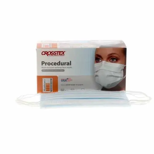 Crosstex Procedural Earloop Face Mask, ASTM Level 2, Blue, 50/Box, GCPBL thumbnail 15