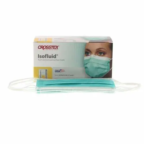 Isofluid™ Surgical Face Mask ASTM Level 1, Earloop, Teal, 50/Box, GCITE thumbnail 12