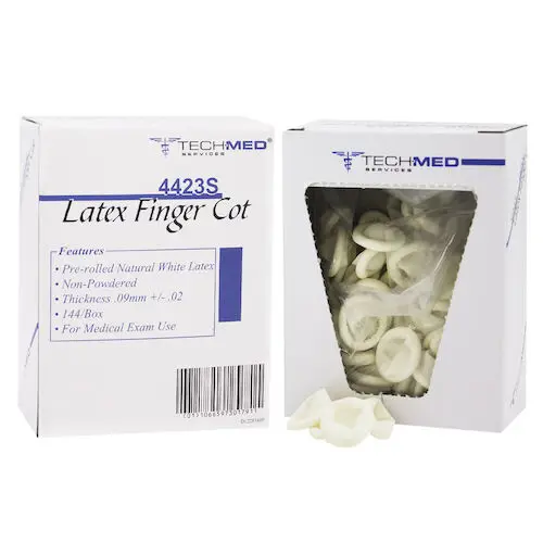 Dukal Latex Finger Cots, Non-Powdered, Pre-Rolled, Small, 144/Box, 4423S thumbnail 9