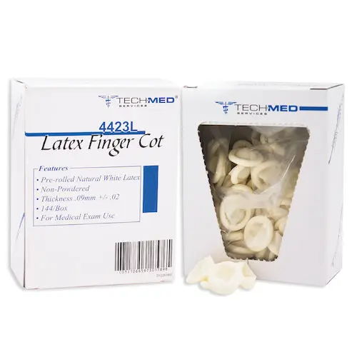 Dukal Latex Finger Cots, Large, Powder-Free, Non-Sterile, 144/Box, 4423L thumbnail 9