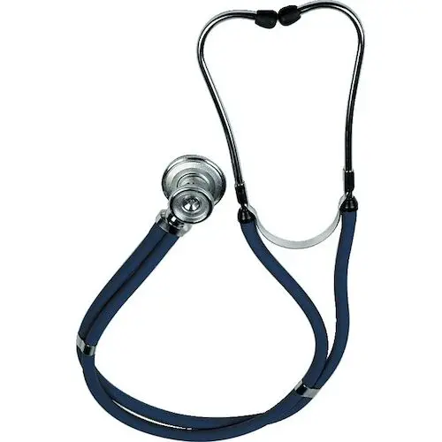 Mabis Legacy Sprague-Rappaport Stethoscope, Adult/Child, Black, Double Lumen Tubing, 10-414-020 thumbnail 2