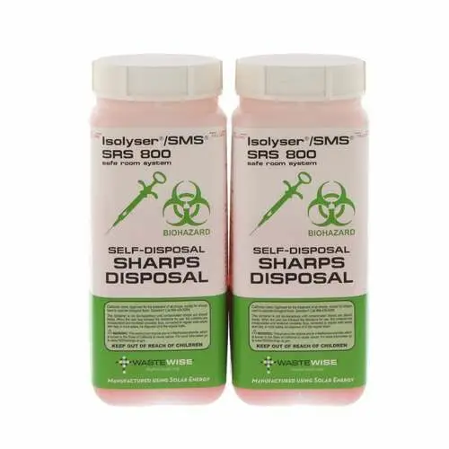 Isolyser/SMS SRS800 Sharps Self-Disposal System Twin Pack, 0.8 Liter (0.23 Gallon) Each, 2 per Box, SRS800 thumbnail 8