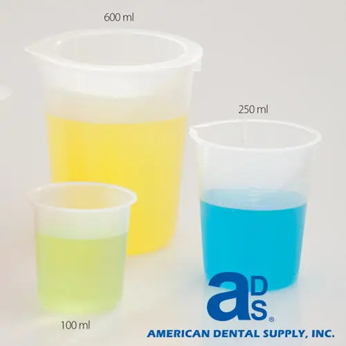 American Dental Supply Reusable Plastic Beaker with Lid, 600 ml, B894-4 thumbnail 2