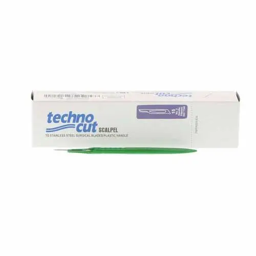 Myco Medical Technocut Sterile Disposable Scalpel, #15 Blade, Swiss Stainless Steel, 10/Box, 6008T-15 thumbnail 11