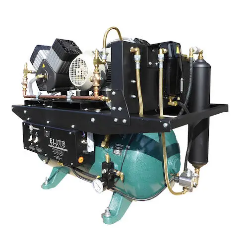Tech West Ultra Clean Oil-less Air Compressor, Double Head, 4 User, 230V, ACO4D2 - Ultra Clean Oil-less Air Compressors, Double Head, 4 User, 230 volt, ACO4D2 - Image 1