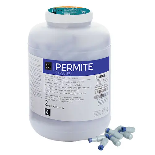 Permite Dispersed Phase Amalgam Capsules, 2 Spill, Regular Set, 600 mg, Purple/Gray, 500/Jar, 4022303 thumbnail 13
