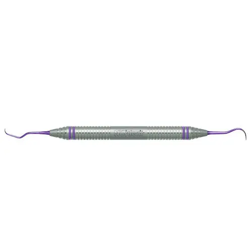 ImplaMate® Implant Scalers – N137 Anterior Scalette®, Double End, Titanium, DuraLite ColorRings, CEISN137M thumbnail 3