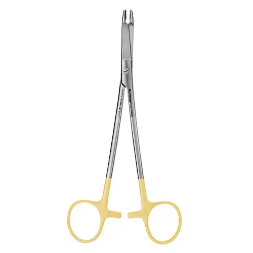 Hu-Friedy Olsen-Hegar Perma Sharp Needle Holder/Scissors, 6.75" (17 cm), Gold Plated, Tungsten Carbide Tip, NH5068 thumbnail 3