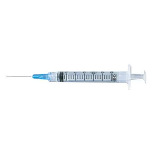 Crosstex Slip Tip Syringe with Attached Needle, 27 Ga x 1/2", 1 ml, 100/Box, 309623 - Syringe Needle Combination - Image 1