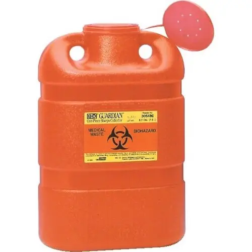 BD Multi-Use One-Piece Sharps Collector, Open Top, 19.7 Qt (5 Gal), Extra Large, Red, 1/Pk, 305491 thumbnail 8