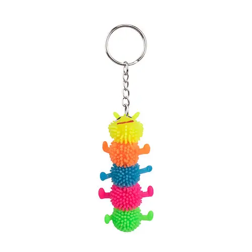 Sherman Specialty Caterpillar Keychain, 3", Assorted Colors, 12/Pkg, JV529 thumbnail 2