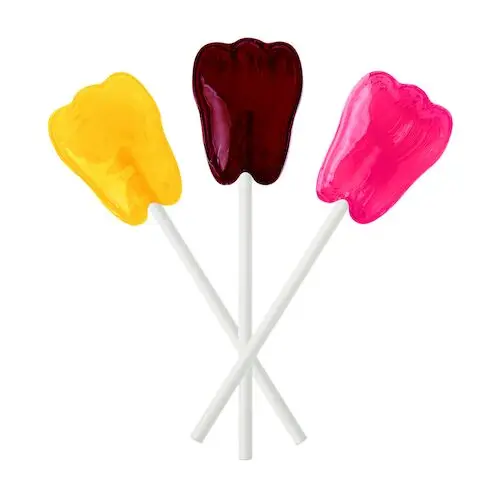 Dr. John's Sweet Originals Sugar-Free Tooth-Shaped Lollipops, Tropical Flavor Assortment, 150/Pkg, DJC09 thumbnail 2