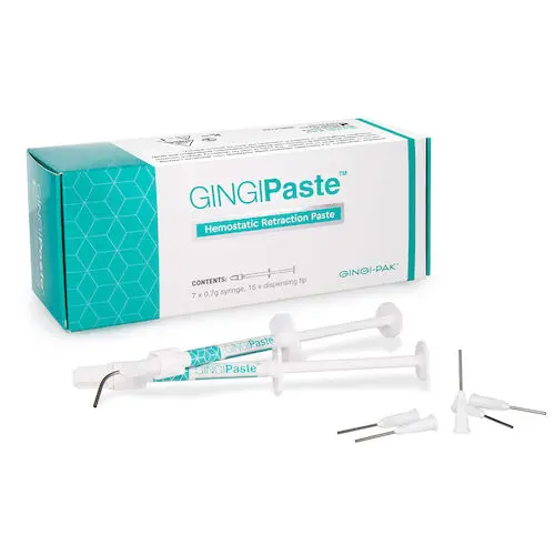 GingiPaste Hemostatic Retraction Paste Syringe Pack, 15% Aluminum Chloride, 0.7g x 7 Syringes with 15 Dispensing Tips, 12182 thumbnail 4