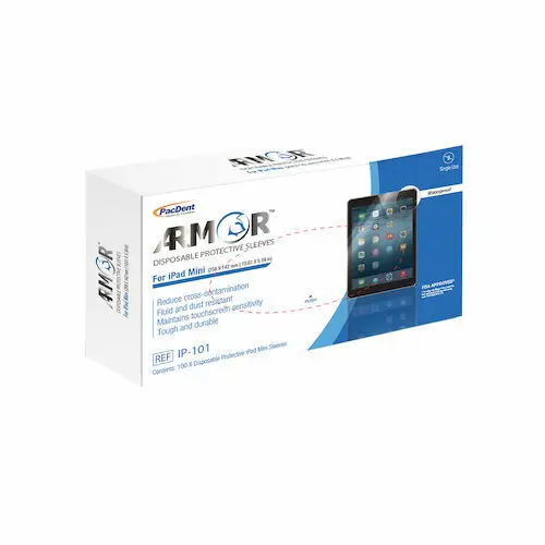Armor Disposable iPad Mini Protective Sleeves, Small (10.61" x 5.59"), 100/Box, IP-101 - iPad Mini Protective Sleeves, 10.61" x 5.59", 100/Box, Misc., IP-101 - Image 1