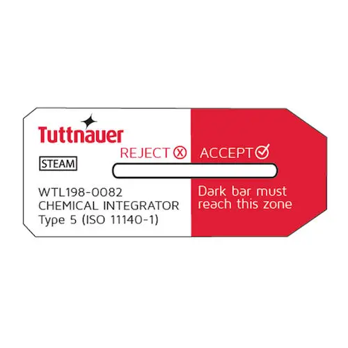 Tuttnauer Type 5 Chemical Integrator Indicators for Steam Sterilization, 250/Bag, WTL198-0082 thumbnail 5