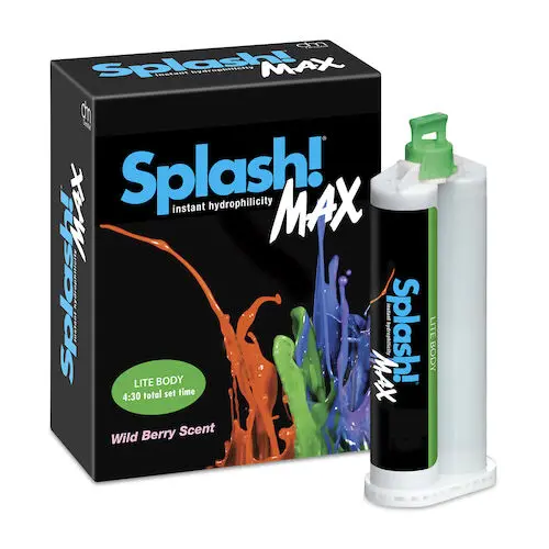 Splash Max Premium VPS Regular Set Impression Material, Light Body, 50 mL Cartridges, 2/Pkg, Wild Berry, SPD1612 thumbnail 7
