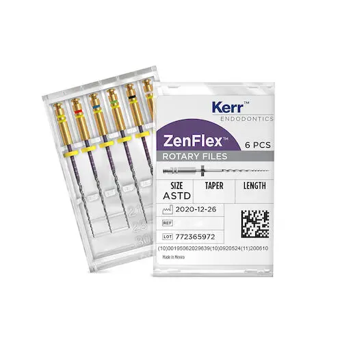 ZenFlex NiTi Rotary Shaping Files, .06 Taper, 21mm, Assorted Sizes 20-45, 6/Pk, 818-0621 thumbnail 4