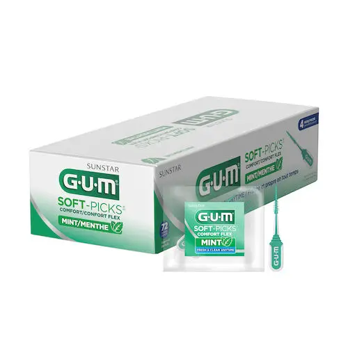 GUM Soft-Picks Comfort Flex Mint Interdental Cleaners, 4 Picks per Pack, 72 Packs per Box (288 Picks), 670P thumbnail 4