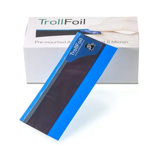 TrollFoil Double-Sided Articulating Foil, Blue, 8 Microns, Pre-Mounted, 3" x 3/4", 100/Pk, 12000101 thumbnail 8