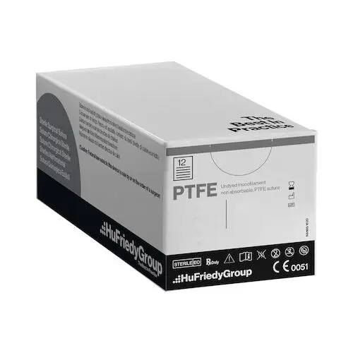 Hu-Friedy Perma Sharp PTFE Monofilament Suture, 4-0, White, 18" (45cm), C-22 Reverse Cutting 3/8 Circle Needle, 12/Box, PSNPTFE6 thumbnail 7