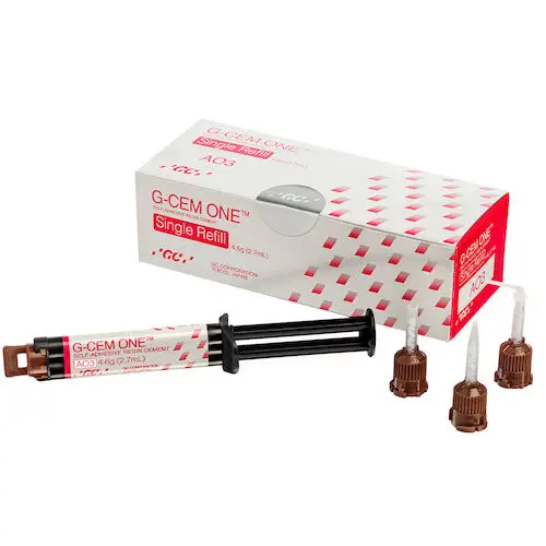 G-CEM ONE Self-Adhesive Resin Cement Single Refill, Shade AO3, 4.6 g Syringe with Automix Tips, 013675 thumbnail 13