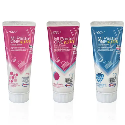 MI Paste ONE Kids Toothpaste, Assorted Flavors (Bubblegum, Blue Raspberry, Cotton Candy), 46g/35mL Tube, 10/Box, 437120 thumbnail 4