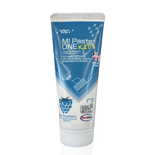 MI Paste ONE Kids Toothpaste, Blue Raspberry, 0.2% Sodium Fluoride, 46g (35mL) Tube, 10/Box, 437130 thumbnail 3