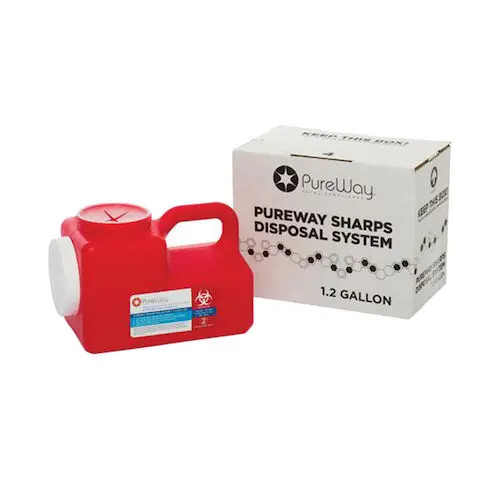 PureWay Sharps Disposal System, 1.2 Gallon Mailback Kit, Single, 40001 thumbnail 2