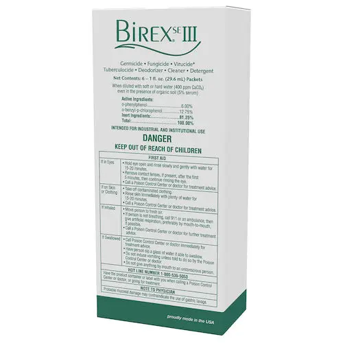 BirexSE III Disinfectant Introductory Pack, 1 oz Packets, 6/Bx, 296041 thumbnail 4