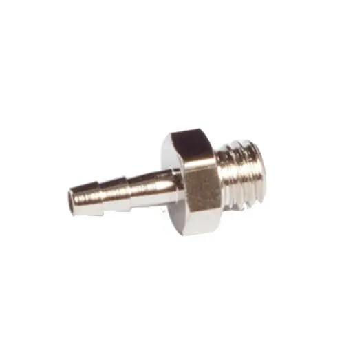 Plated Brass Barb, 1/16" x 10-32, 50/Pkg., P-1052-50 - 1/16" x 10-32 Brass Barb Pack of 50 - Image 1