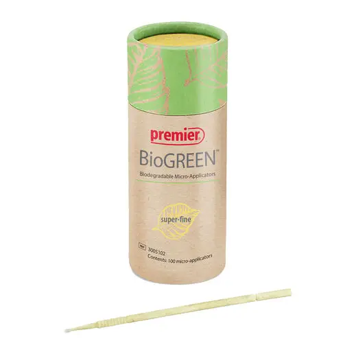 Premier BioGREEN Micro-Applicators, Super-Fine, Yellow, 100/Tube, 3005102 thumbnail 8