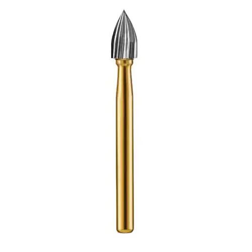 KaVo Kerr Operative Trimming & Finishing Carbide Bur, FG, Flame, #7104, 1.4 mm Diameter, 3 mm Length, 12-Blade, 10/Pk, FG7104-KC0 thumbnail 3