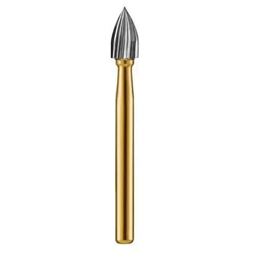 KavoKerr FG7106 Carbide Bur, Flame Shape, Friction Grip, 12 Flute, 1.8mm Diameter, 3.4mm Length, 10/Pkg, FG7106-KC0 thumbnail 3