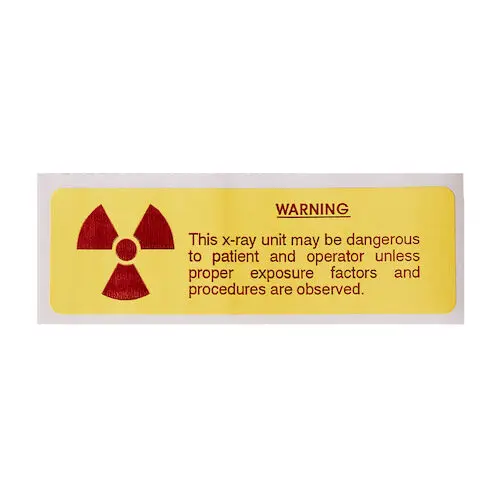 Radiation Caution Label, 1.5" x 4", Warning, Red/Yellow, 5/Pkg, RCL thumbnail 2