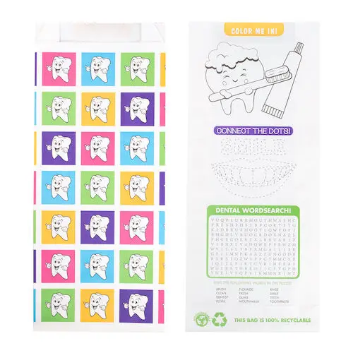 Sherman Specialty Scatter Tooth Pharmacy Bags, 5" x 12" x 2", White, 100/Pkg, S8645 thumbnail 2