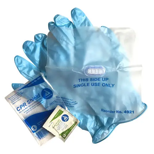 CPR Pocket Microshield Kit with Nitrile Gloves and Antiseptic Towelettes, 1/Kit thumbnail 2