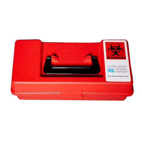 Contaminated Instrument Kaddy Small, 11.5" x 5" x 4", with Biohazard Symbol and Carrying Handle, SK1 thumbnail 4